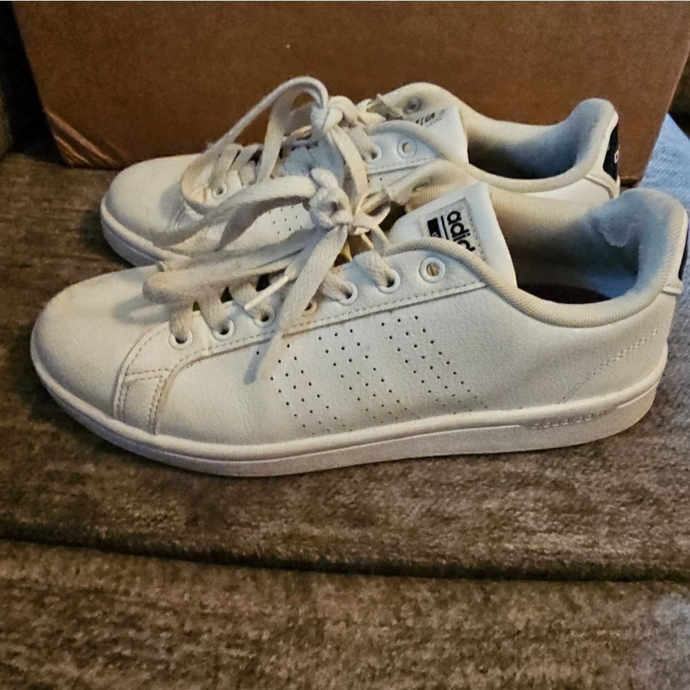 Adidas ladies leather sneakers size 8